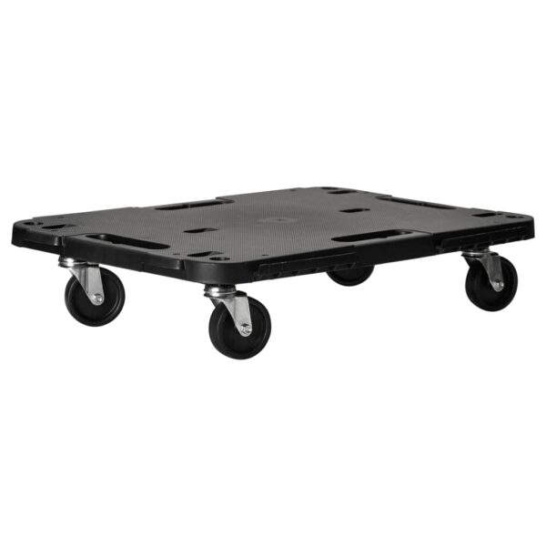 vidaXL Transport Trolleys 5 pcs Black 22.8"x15"x4.7" Polypropylene - Image 3