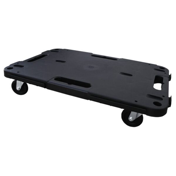 vidaXL Transport Trolleys 5 pcs Black 22.8"x15"x4.7" Polypropylene - Image 7