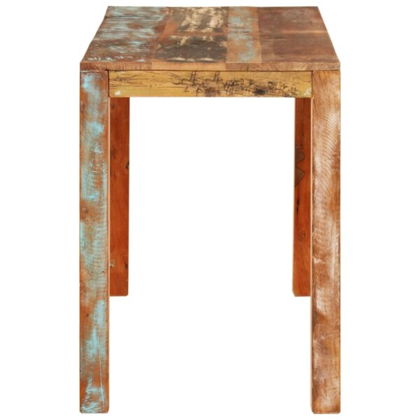 vidaXL Dining Table 43.3"x21.7"x29.9" Solid Wood Reclaimed - Image 3