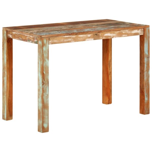 vidaXL Dining Table 43.3"x21.7"x29.9" Solid Wood Reclaimed - Image 9