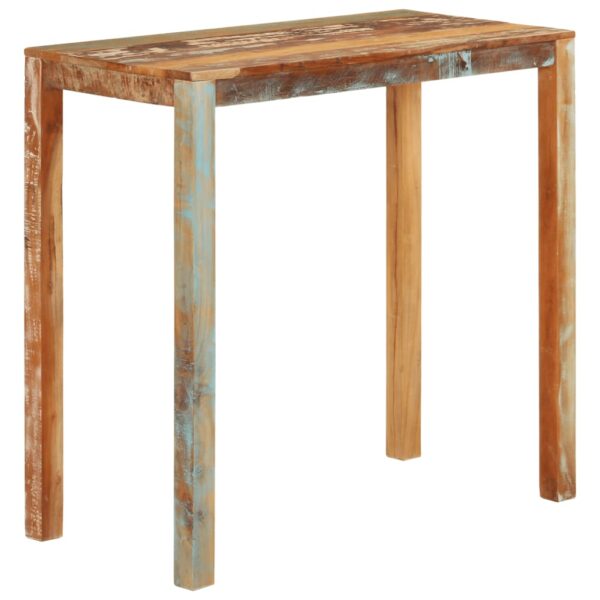 vidaXL Bar Table 44.1"x21.7"x42.5" Solid Wood Reclaimed - Image 11