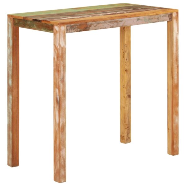 vidaXL Bar Table 44.1"x21.7"x42.5" Solid Wood Reclaimed - Image 12