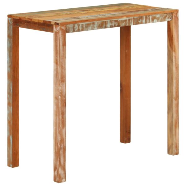 vidaXL Bar Table 44.1"x21.7"x42.5" Solid Wood Reclaimed - Image 9