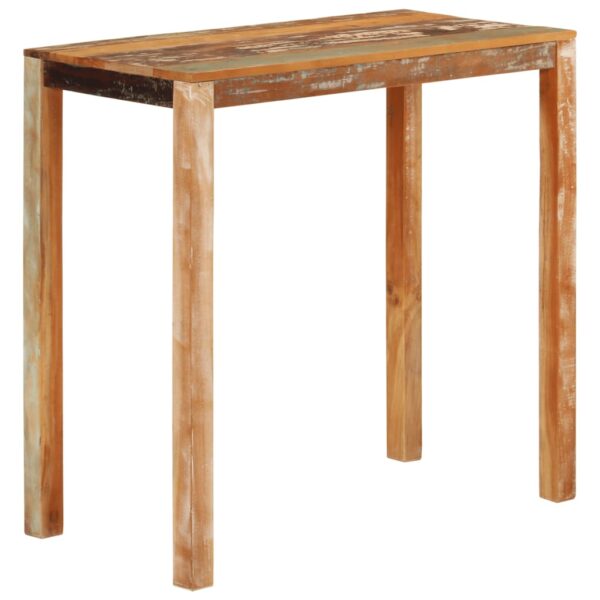 vidaXL Bar Table 44.1"x21.7"x42.5" Solid Wood Reclaimed - Image 10