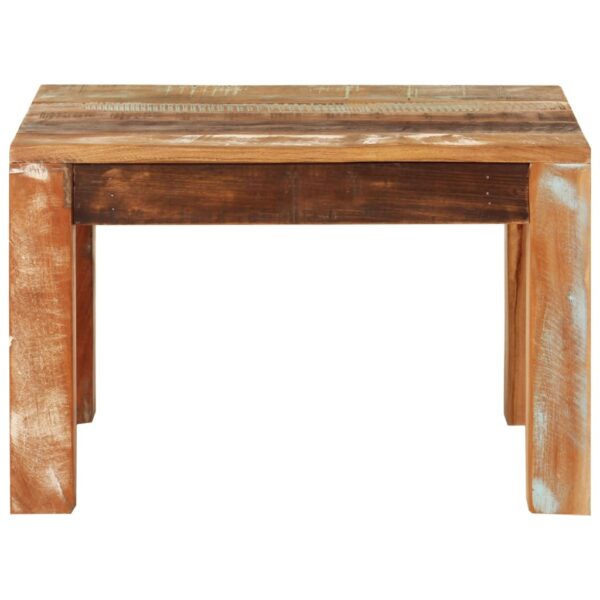 vidaXL Coffee Table 21.7"x21.7"x13.8" Solid Wood Reclaimed - Image 2