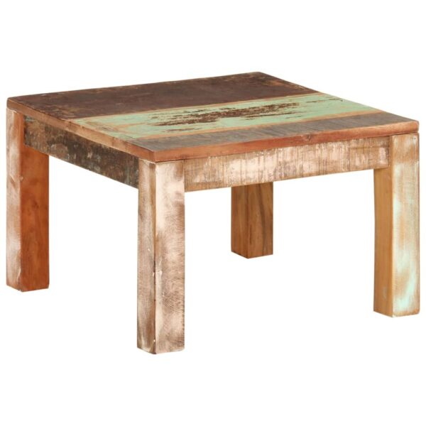 vidaXL Coffee Table 21.7"x21.7"x13.8" Solid Wood Reclaimed - Image 11