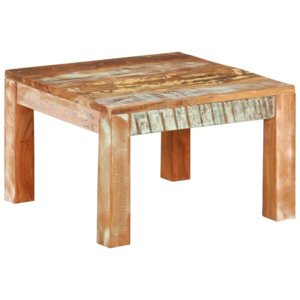 vidaXL Coffee Table 21.7"x21.7"x13.8" Solid Wood Reclaimed - Image 12