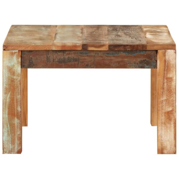 vidaXL Coffee Table 21.7"x21.7"x13.8" Solid Wood Reclaimed - Image 3