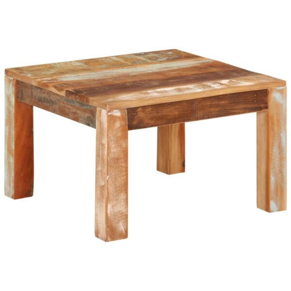 vidaXL Coffee Table 21.7"x21.7"x13.8" Solid Wood Reclaimed - Image 10