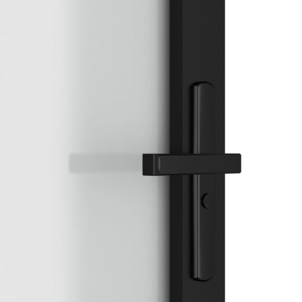 vidaXL Interior Door 40.4"x79.3" Black Matt Glass and Aluminum - Image 5