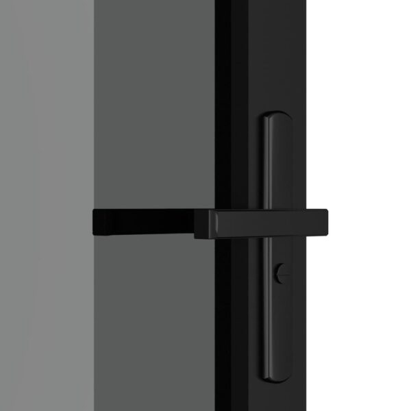 vidaXL Interior Door 40.4"x79.3" Black ESG Glass and Aluminum - Image 5