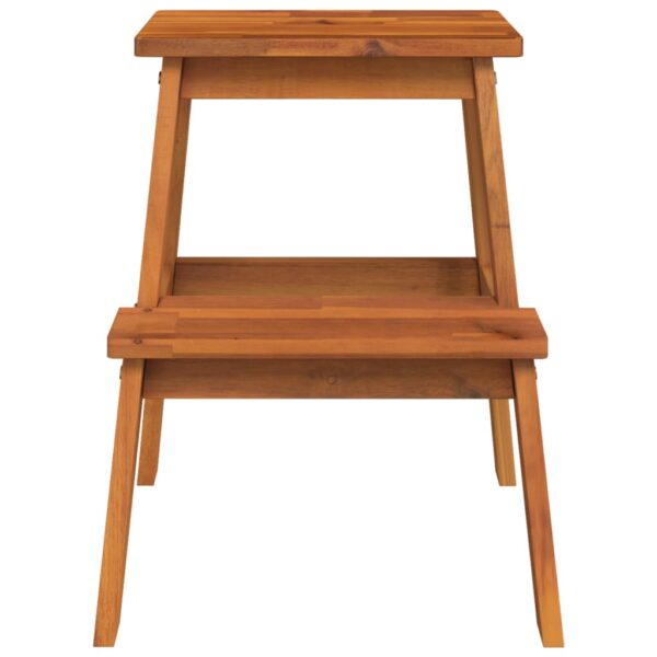 vidaXL 2 Step Stool 15.7"x15"x19.7" Solid Wood Acacia - Image 4