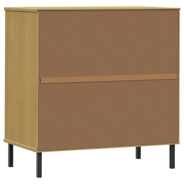 vidaXL Sideboard with 3 Drawers Brown 30.3"x15.7"x31.3" Solid Wood OSLO - Image 7