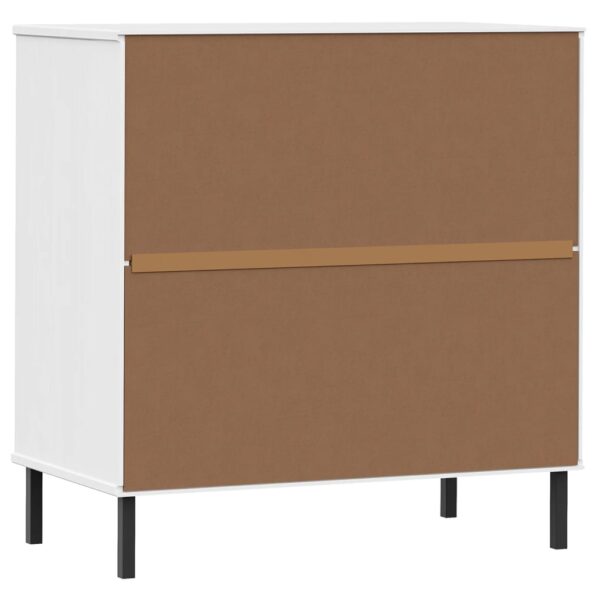 vidaXL Sideboard with 3 Drawers White 30.3"x15.7"x31.3" Solid Wood OSLO - Image 7