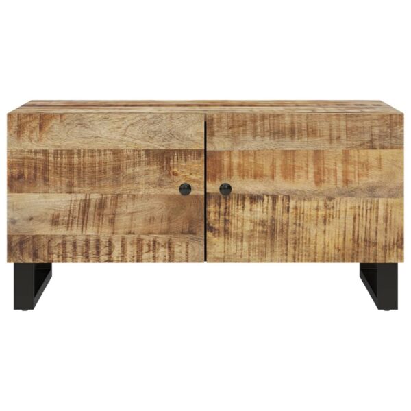 vidaXL Coffee Table 31.5"x19.7"x15.7" Solid Wood Mango&Engineered Wood - Image 4