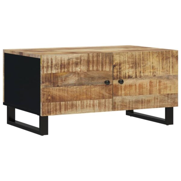 vidaXL Coffee Table 31.5"x19.7"x15.7" Solid Wood Mango&Engineered Wood - Image 10