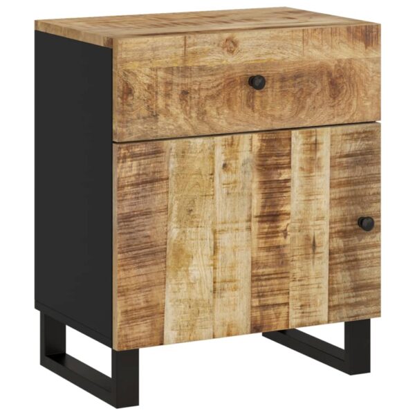 vidaXL Bedside Cabinet 19.7"x13"x23.6" Solid Wood Mango&Engineered Wood - Image 2