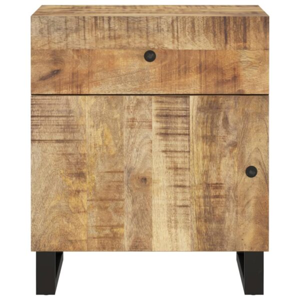 vidaXL Bedside Cabinet 19.7"x13"x23.6" Solid Wood Mango&Engineered Wood - Image 3