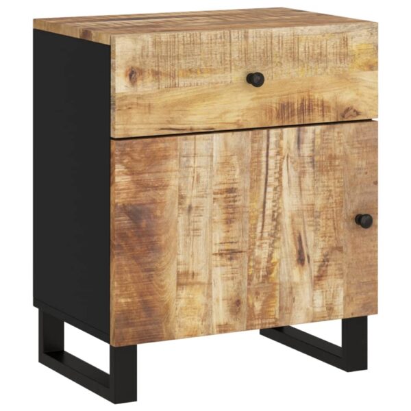 vidaXL Bedside Cabinet 19.7"x13"x23.6" Solid Wood Mango&Engineered Wood - Image 12