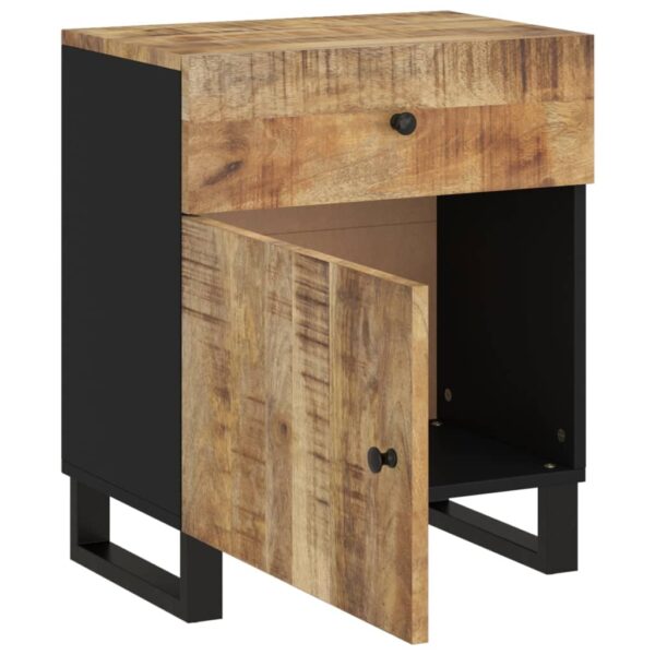 vidaXL Bedside Cabinet 19.7"x13"x23.6" Solid Wood Mango&Engineered Wood - Image 4