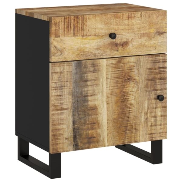 vidaXL Bedside Cabinet 19.7"x13"x23.6" Solid Wood Mango&Engineered Wood - Image 10