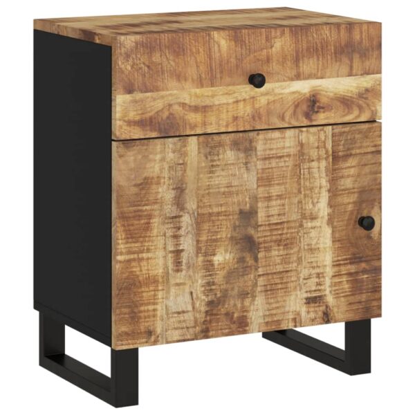 vidaXL Bedside Cabinet 19.7"x13"x23.6" Solid Wood Mango&Engineered Wood - Image 11