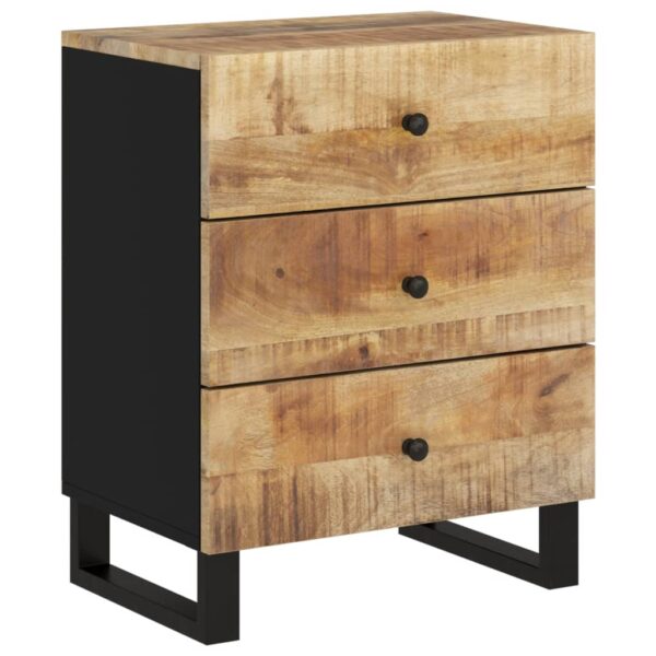 vidaXL Bedside Cabinet 19.7"x13"x24.4" Solid Wood Mango&Engineered Wood - Image 12