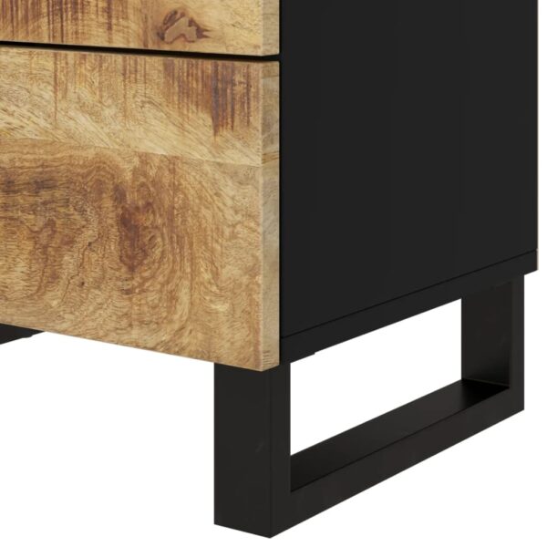 vidaXL Bedside Cabinet 19.7"x13"x24.4" Solid Wood Mango&Engineered Wood - Image 7