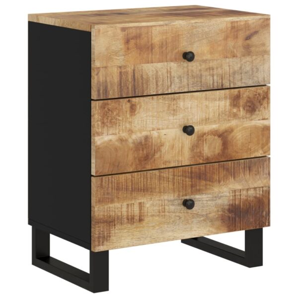 vidaXL Bedside Cabinet 19.7"x13"x24.4" Solid Wood Mango&Engineered Wood - Image 11