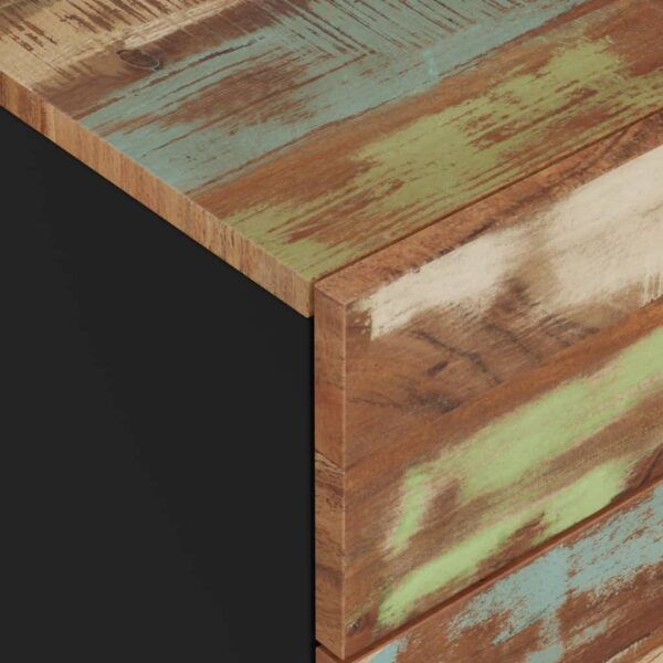 vidaXL Bedside Cabinet 19.7"x13"x24.4" Solid Wood Reclaimed&Engineered Wood - Image 6