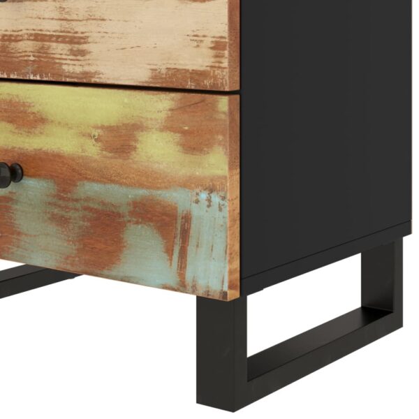 vidaXL Bedside Cabinet 19.7"x13"x24.4" Solid Wood Reclaimed&Engineered Wood - Image 7