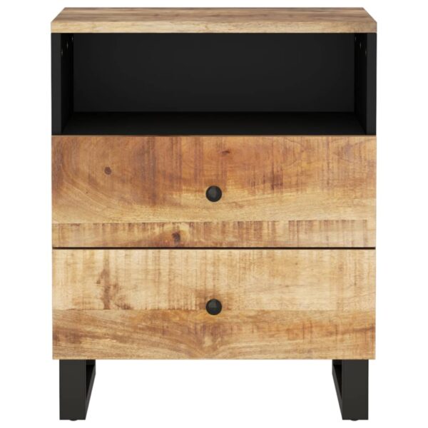 vidaXL Bedside Cabinet 19.7"x13"x24.4" Solid Wood Mango&Engineered Wood - Image 3