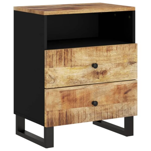 vidaXL Bedside Cabinet 19.7"x13"x24.4" Solid Wood Mango&Engineered Wood - Image 12