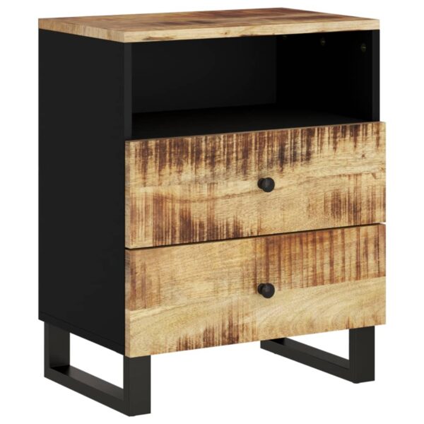 vidaXL Bedside Cabinet 19.7"x13"x24.4" Solid Wood Mango&Engineered Wood - Image 11