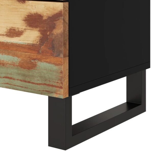 vidaXL Bedside Cabinet 19.7"x13"x24.4" Solid Wood Reclaimed&Engineered Wood - Image 7