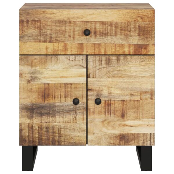 vidaXL Bedside Cabinet 19.7"x13"x23.6" Solid Wood Mango&Engineered Wood - Image 3