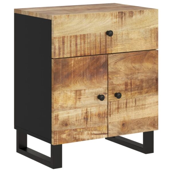 vidaXL Bedside Cabinet 19.7"x13"x23.6" Solid Wood Mango&Engineered Wood - Image 9