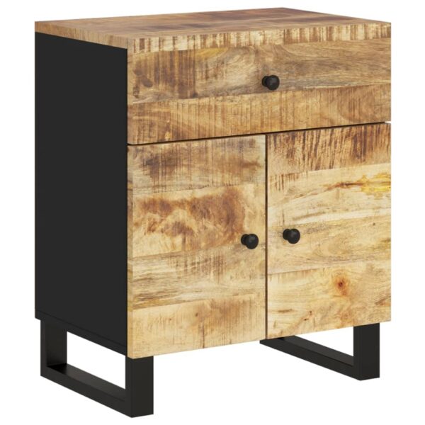 vidaXL Bedside Cabinet 19.7"x13"x23.6" Solid Wood Mango&Engineered Wood - Image 10