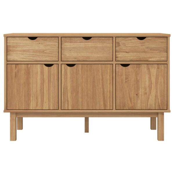 vidaXL Sideboard OTTA 44.9"x16.9"x28.9" Solid Wood Pine - Image 3