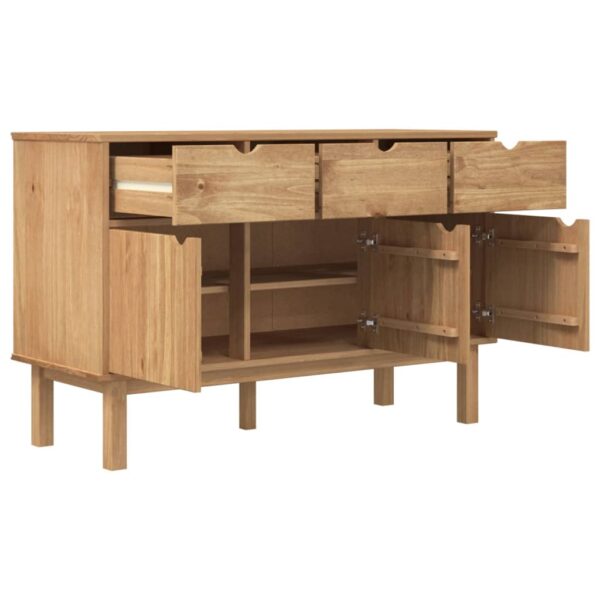 vidaXL Sideboard OTTA 44.9"x16.9"x28.9" Solid Wood Pine - Image 4