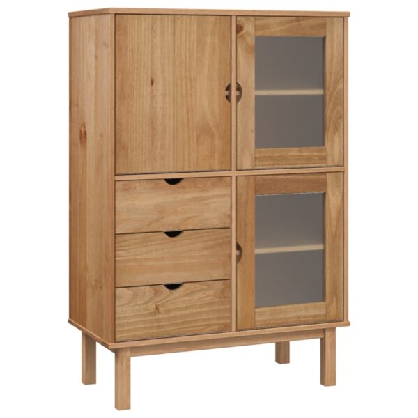 vidaXL Highboard OTTA 33.5"x16.9"x49.2" Solid Wood Pine - Image 2