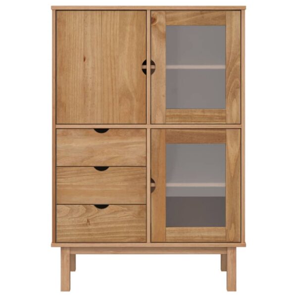 vidaXL Highboard OTTA 33.5"x16.9"x49.2" Solid Wood Pine - Image 3