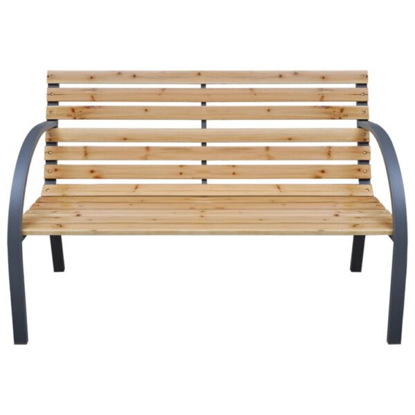 vidaXL Patio Bench 44.1" Solid Wood Fir - Image 2