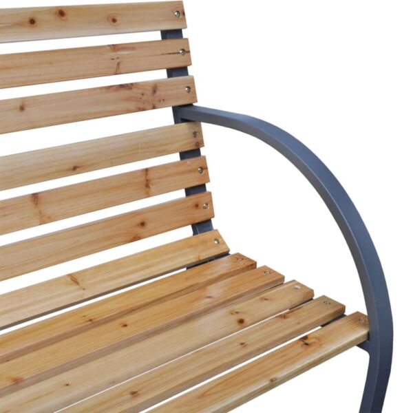 vidaXL Patio Bench 44.1" Solid Wood Fir - Image 3