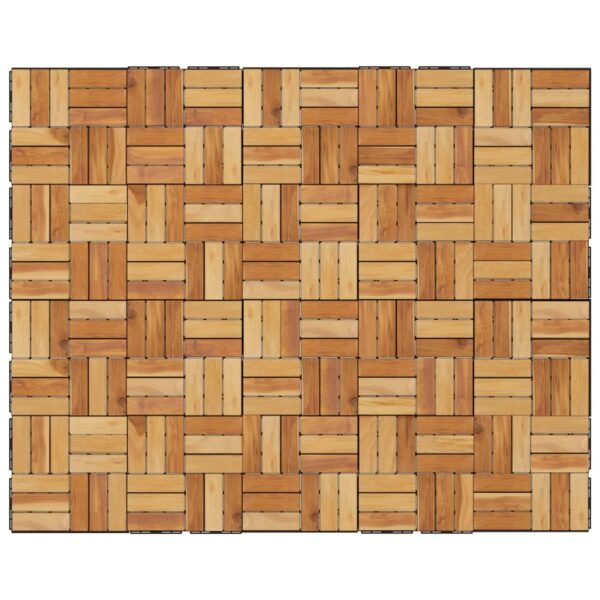 vidaXL Decking Tiles 20 pcs 11.8"x11.8" Solid Wood Teak - Image 4