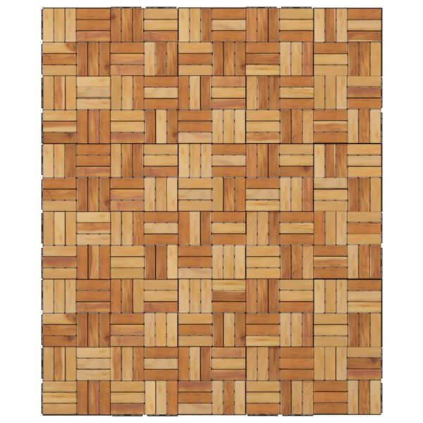 vidaXL Decking Tiles 30 pcs 11.8"x11.8" Solid Wood Teak - Image 4