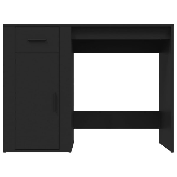 vidaXL Desk Black 39.4"x19.3"x29.5" Engineered Wood - Image 6