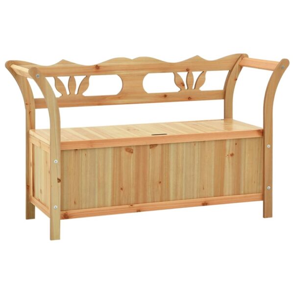 vidaXL Bench 42.1"x17.7"x29.7" Solid Wood Fir - Image 2