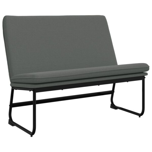 vidaXL Bench Dark Gray 39.4"x29.5"x29.9" Fabric - Image 2