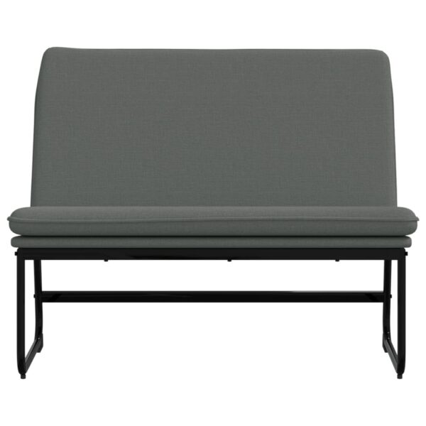 vidaXL Bench Dark Gray 39.4"x29.5"x29.9" Fabric - Image 3